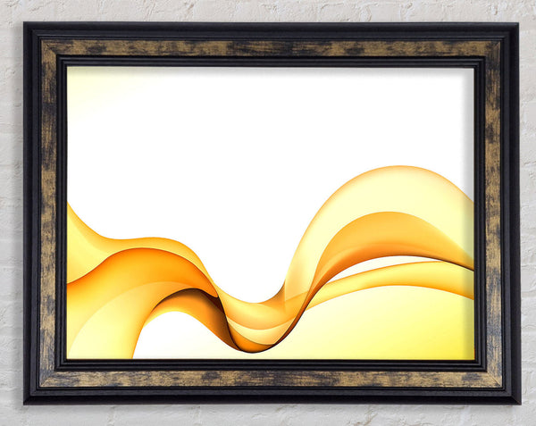 Golden Yellow Wave Framed Print