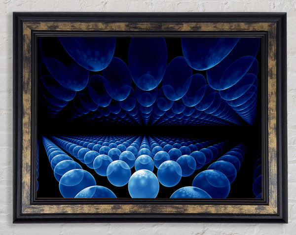 Alien Life Pods Blue Framed Print