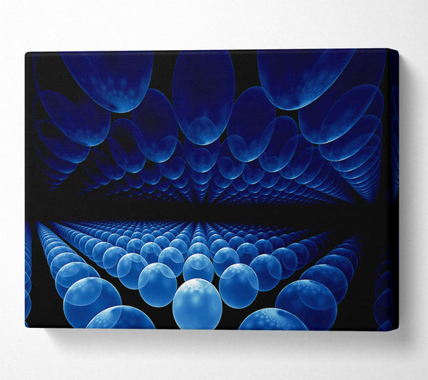  A Canvas Print of Alien Life Pods Blue Canvas Art