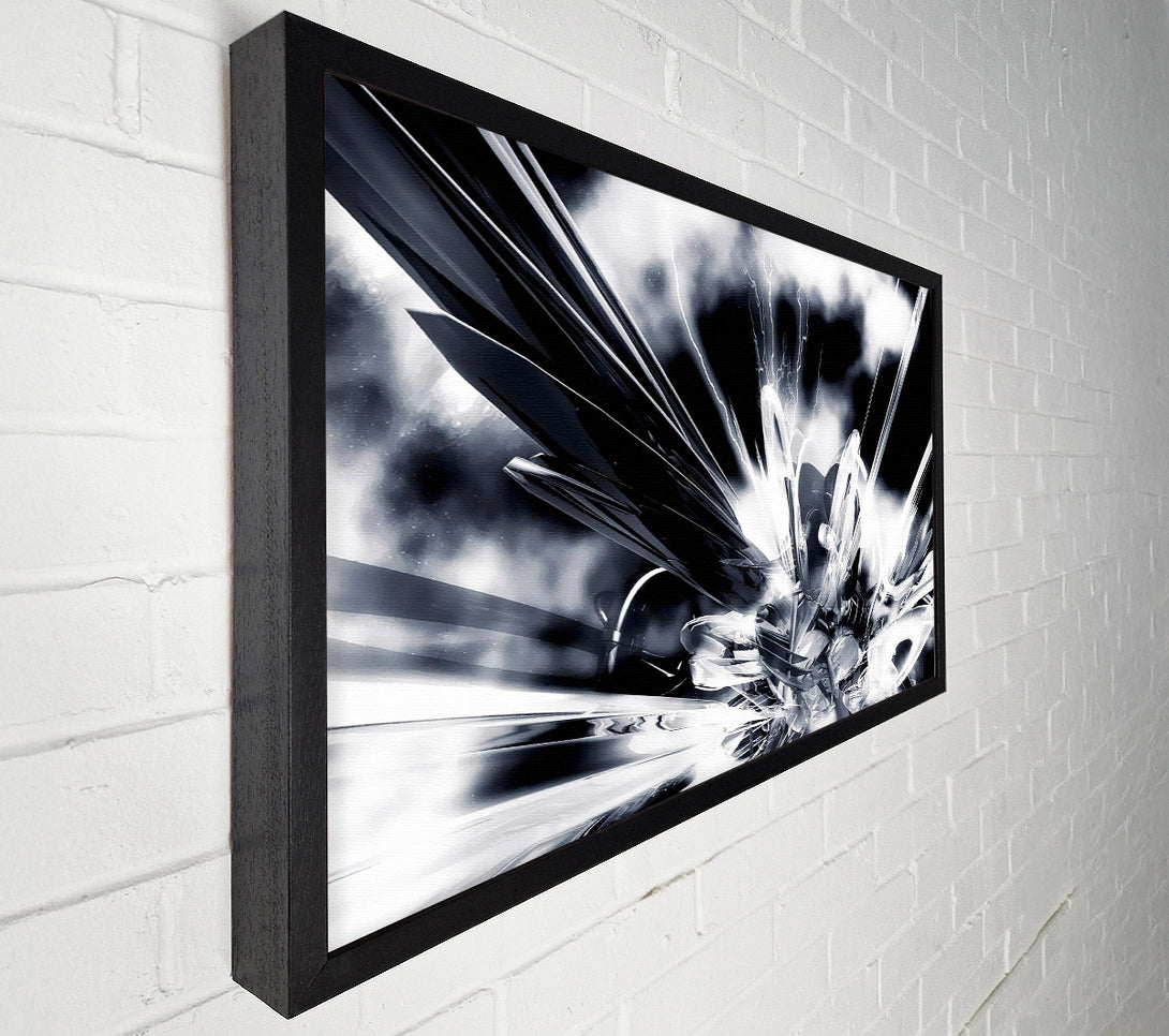  A Canvas Print of Black n White Explosive Canvas Art