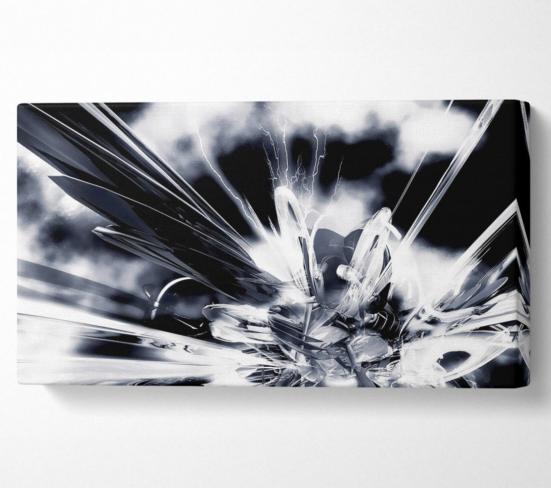  A Canvas Print of Black n White Explosive Canvas Art