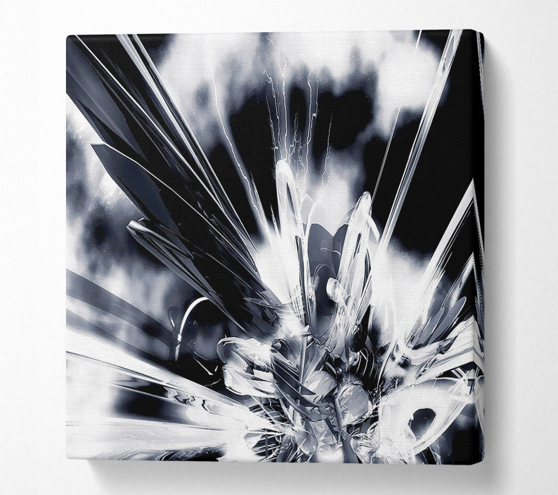  A Canvas Print of Black n White Explosive Canvas Art