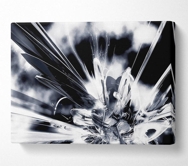  A Canvas Print of Black n White Explosive Canvas Art