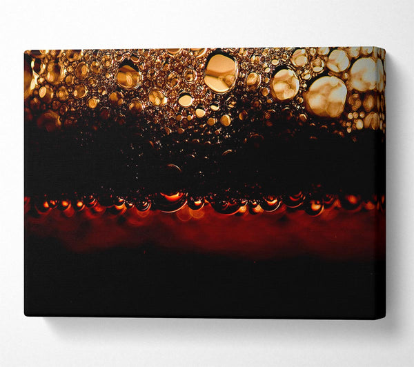  A Canvas Print of Black Beer Bubbles Canvas Wall Art