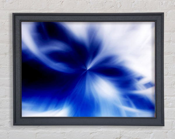 Blue Magical Daisy Centre Framed Print