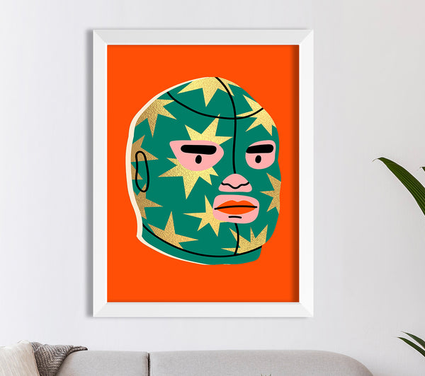 Kinder-Wrestler, Goldfoliendruck