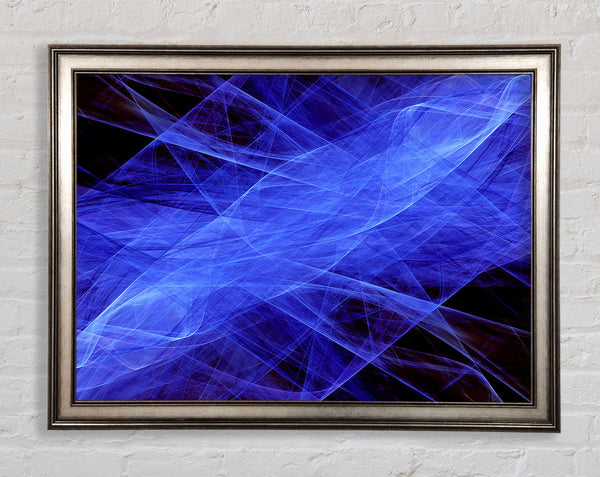 Blue Sound Wave Framed Print