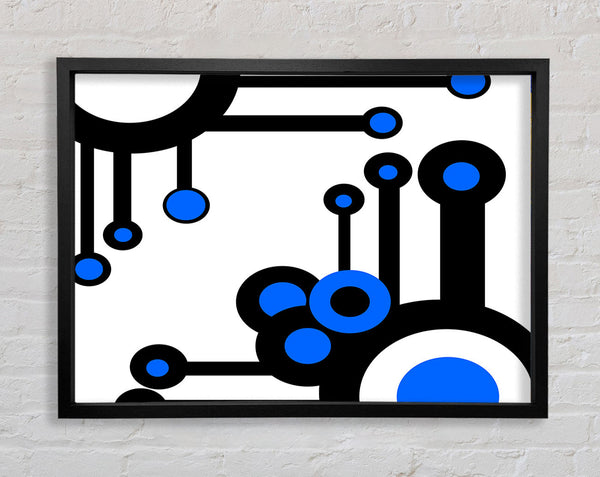 Blue Sun Rays Framed Print