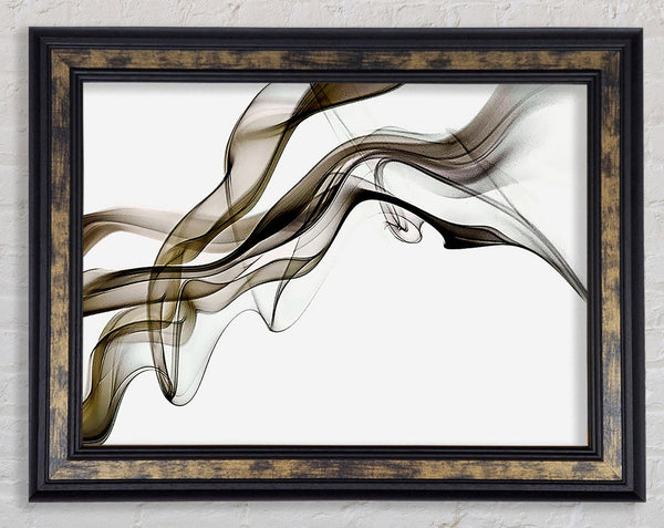 Brown Smoked Trail Framed Print