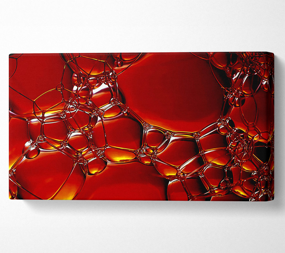 A Canvas Print of Burnt Orange Bubbles Canvas Print