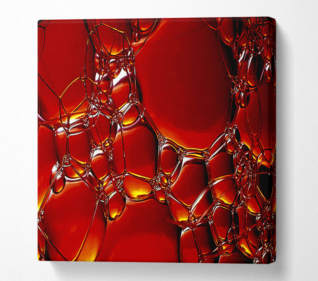  A Canvas Print of Burnt Orange Bubbles Canvas Print