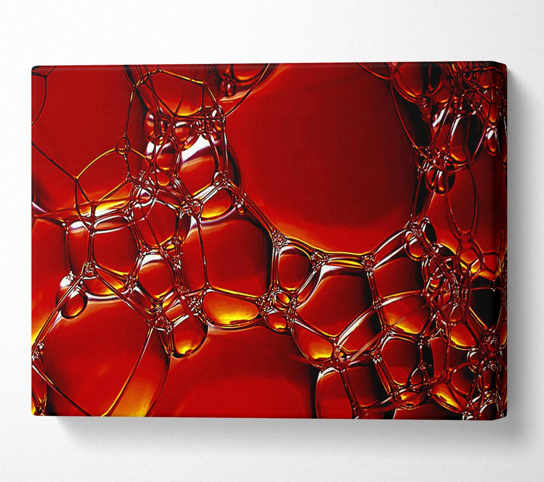  A Canvas Print of Burnt Orange Bubbles Canvas Print