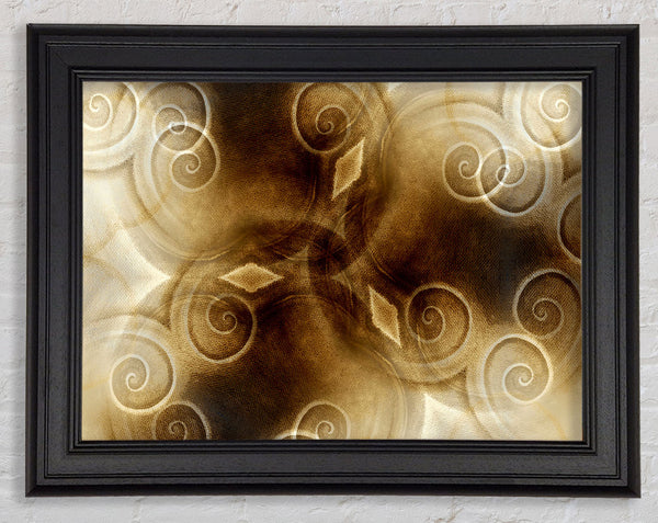 Caramel Swirls Framed Print