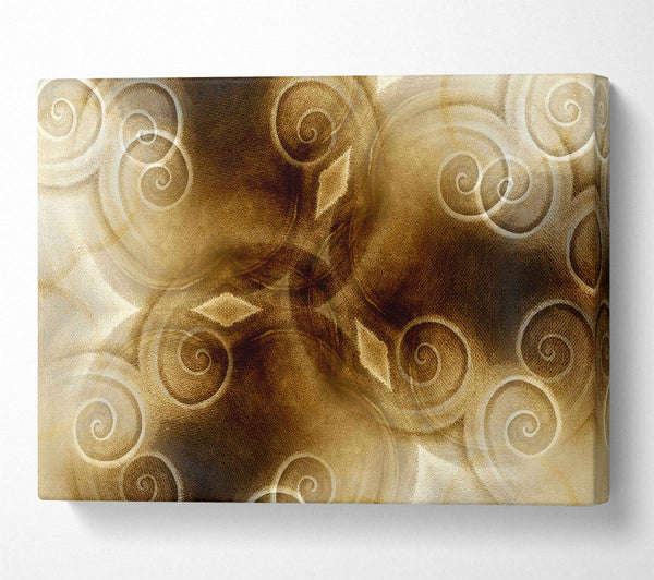  A Canvas Print of Caramel Swirls Canvas Wall Art