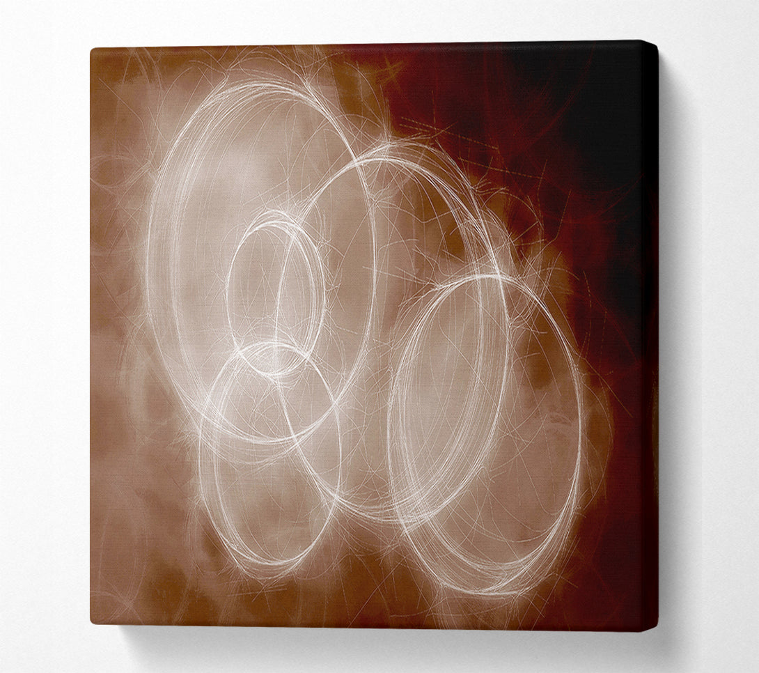  A Canvas Print of Chocolate Smoke Circles Canvas Wall Art