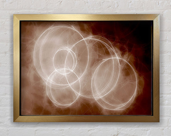 Chocolate Smoke Circles Framed Print