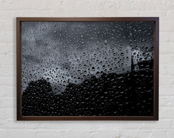 City In The Rain Framed Print