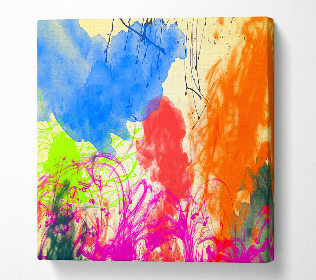  A Canvas Print of Colourful Clouds In The Garden Canvas Print