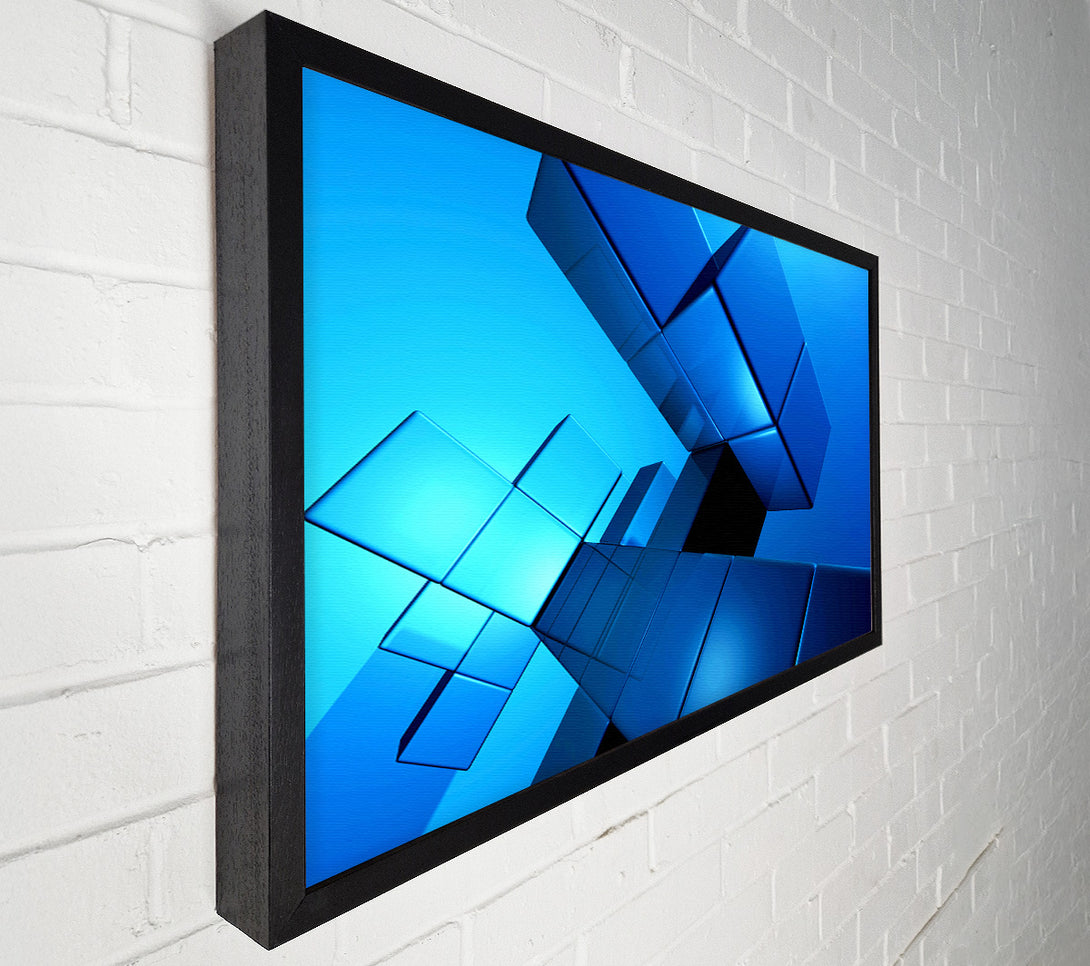  A Canvas Print of Cylinderical Blue Canvas Print
