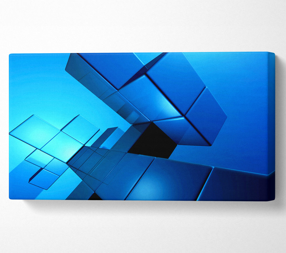  A Canvas Print of Cylinderical Blue Canvas Print