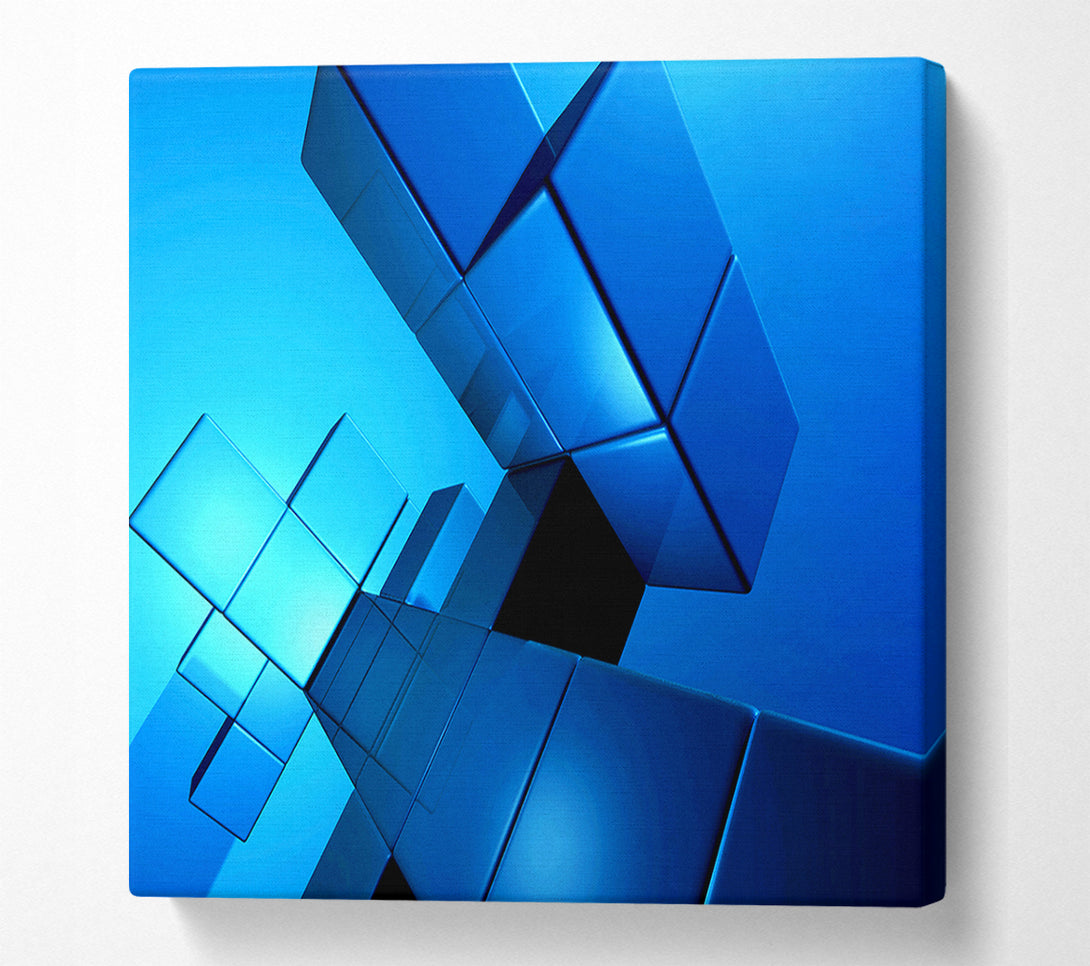  A Canvas Print of Cylinderical Blue Canvas Print