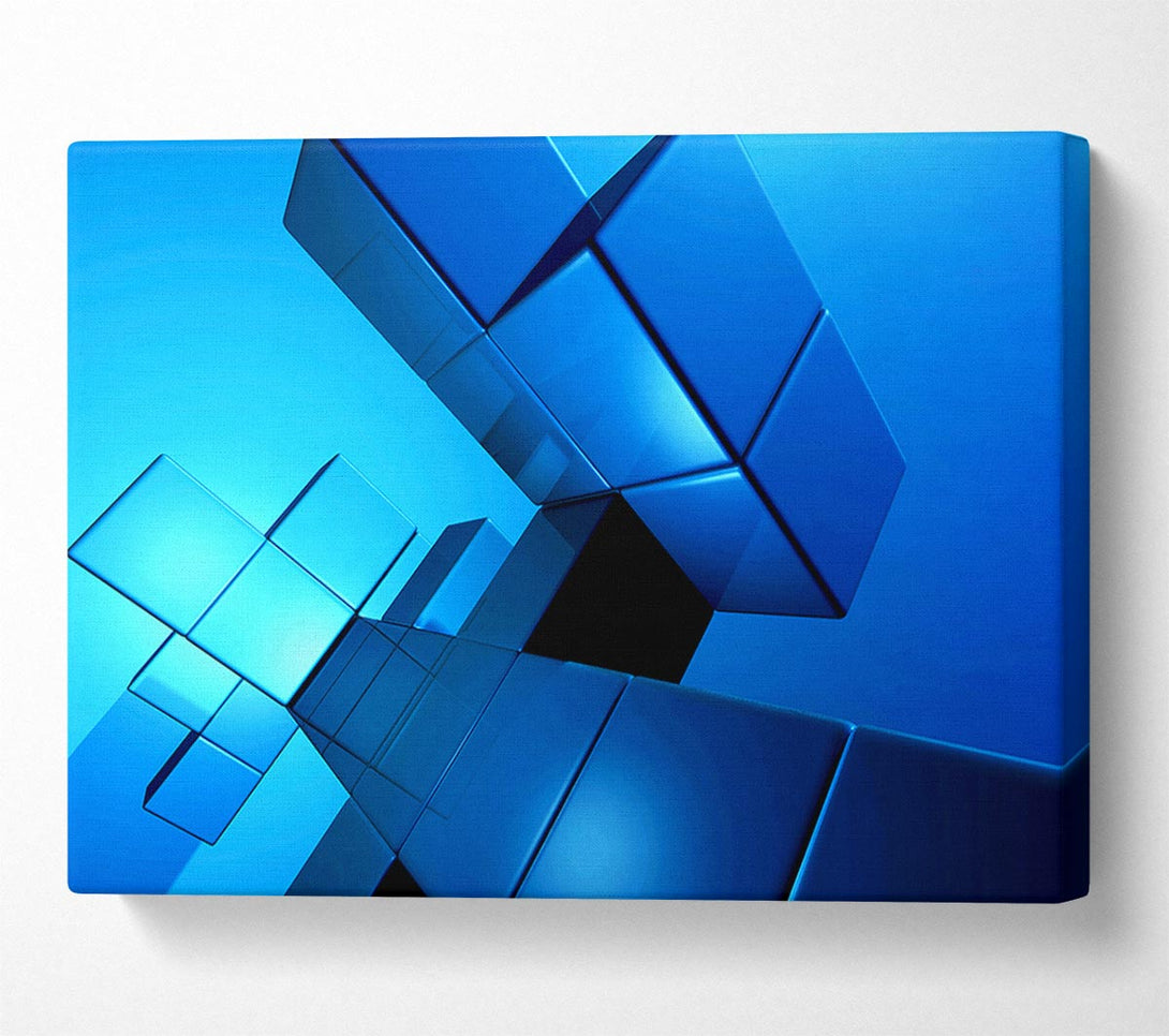  A Canvas Print of Cylinderical Blue Canvas Print