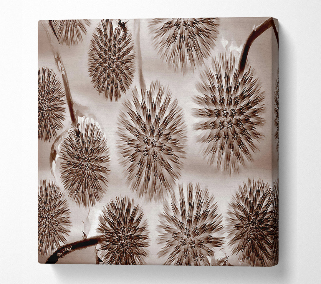  A Canvas Print of Dandelion Dream Chocolate Canvas Wall Art