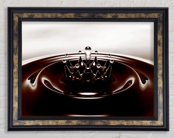 Diamond Splash Chocolate Framed Print