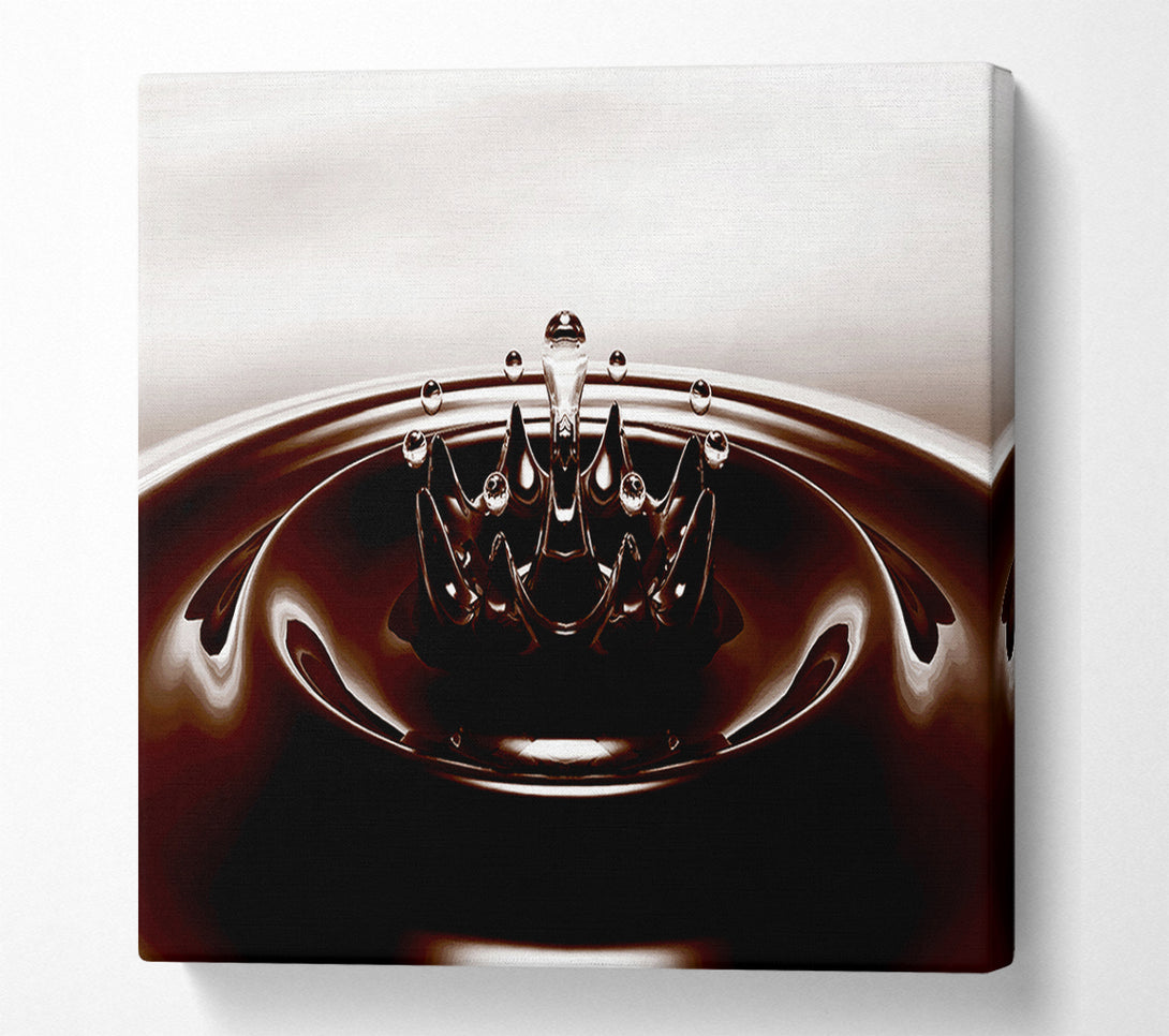  A Canvas Print of Diamond Splash Chocolate Canvas Art