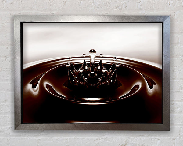 Diamond Splash Chocolate Framed Print