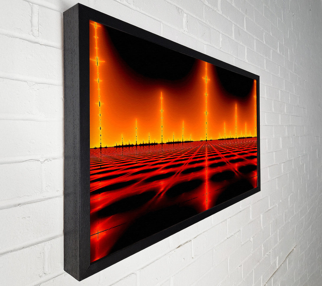  A Canvas Print of Electrical Fire Grid Canvas Print