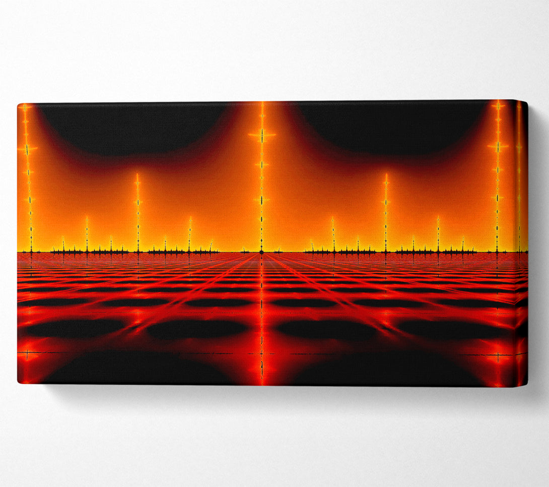  A Canvas Print of Electrical Fire Grid Canvas Print
