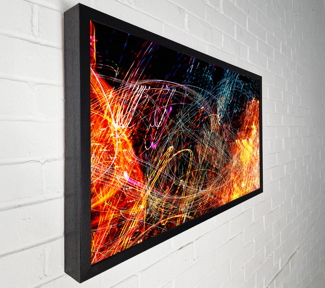  A Canvas Print of Fairground Lights Intense Canvas Wall Art