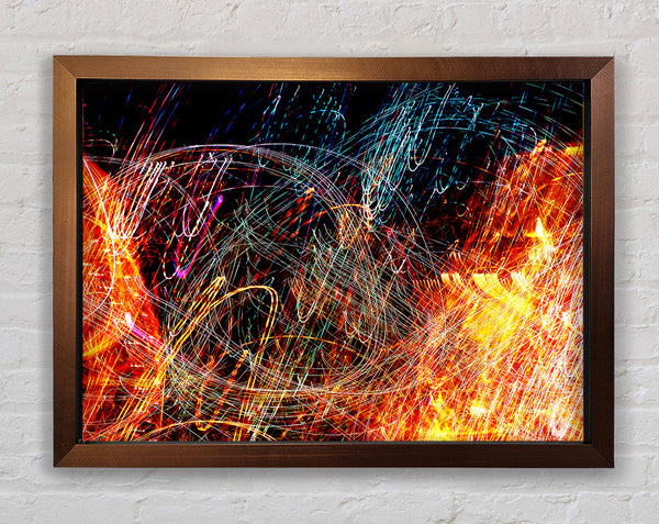 Fairground Lights Intense Framed Print