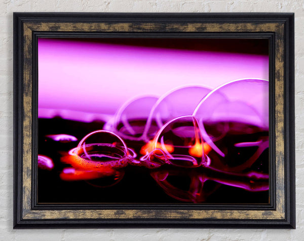 Fire Bubbles Framed Print