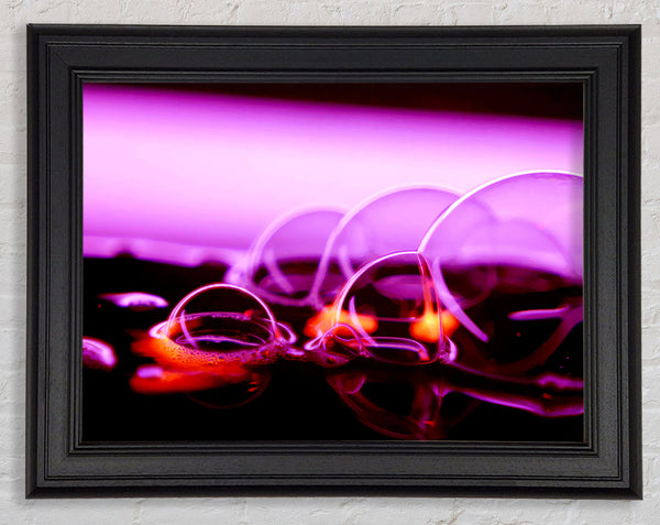Fire Bubbles Framed Print