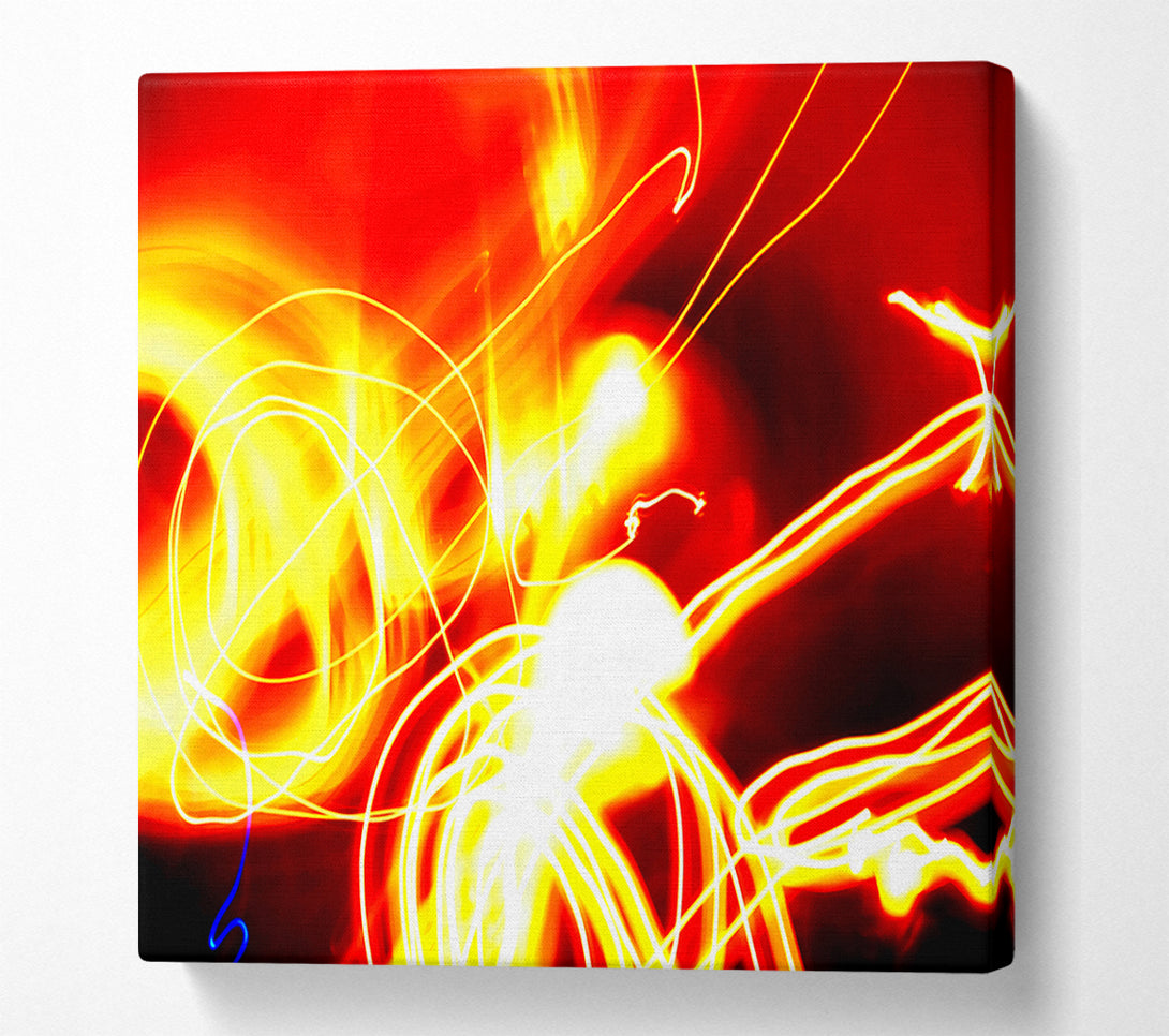  A Canvas Print of Golden Lava Fury Canvas Art