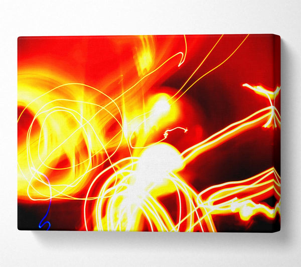  A Canvas Print of Golden Lava Fury Canvas Art