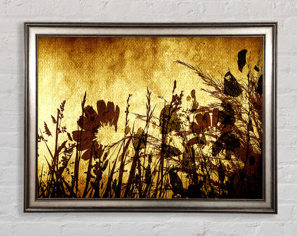 Golden Light Flower Framed Print