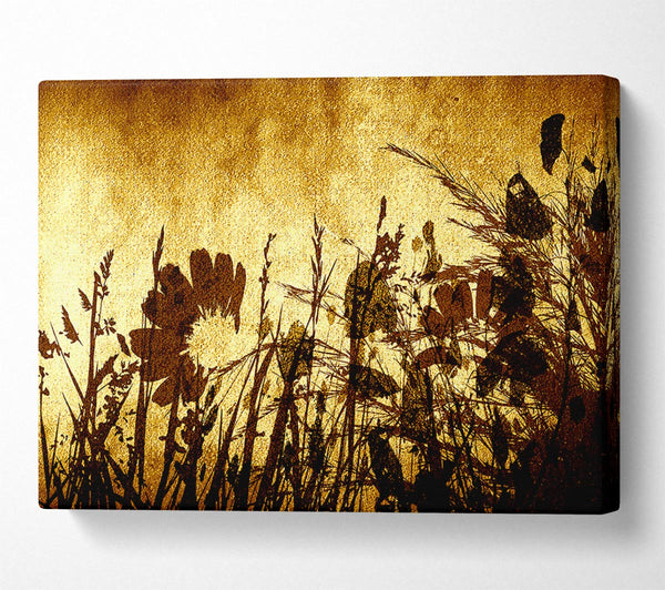  A Canvas Print of Golden Light Flower Canvas Print