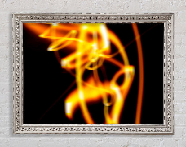 Golden Light Rings Framed Print