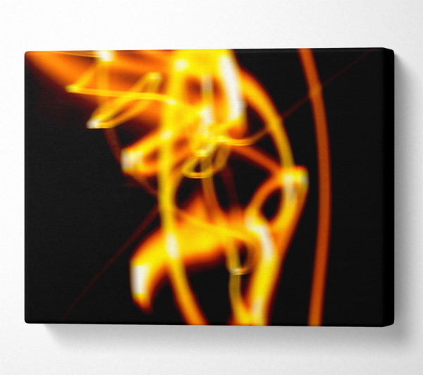  A Canvas Print of Golden Light Rings Canvas Print