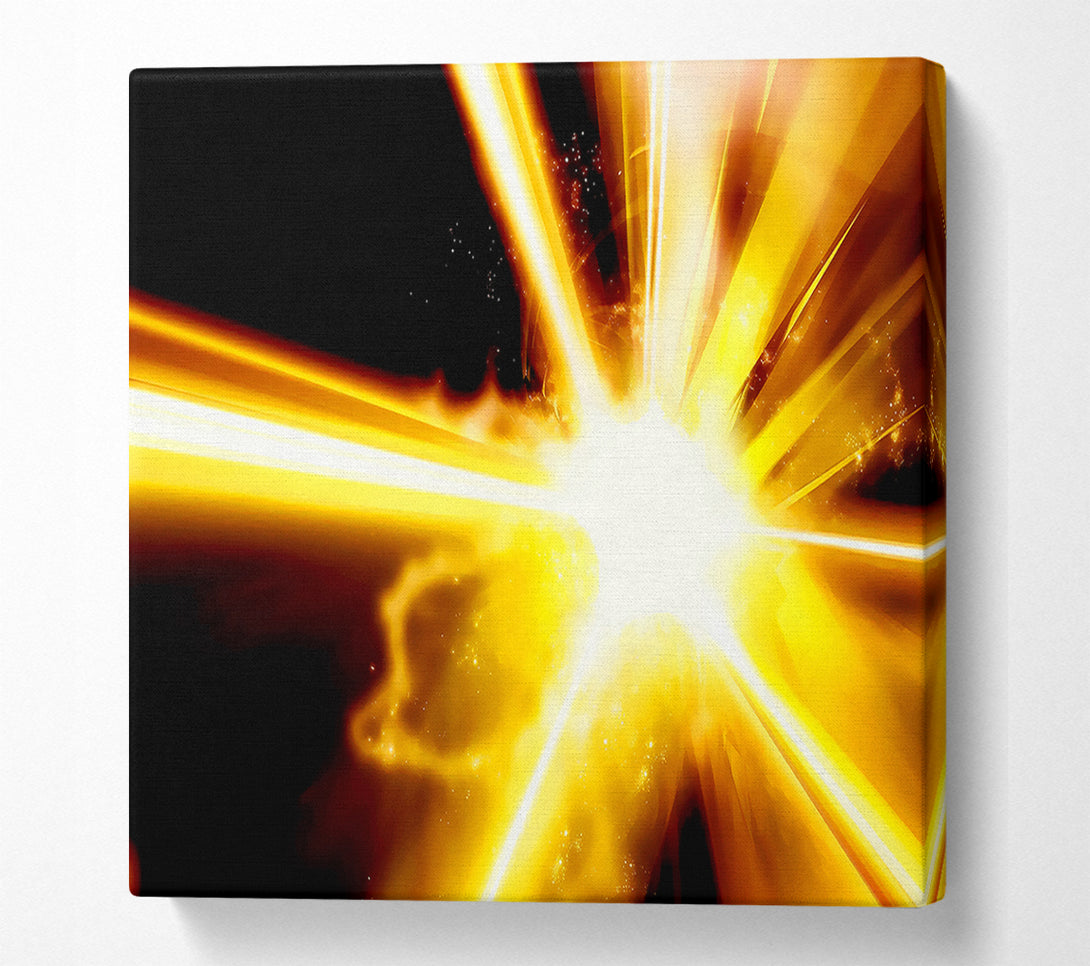  A Canvas Print of Golden Lightning Bolts Canvas Wall Art