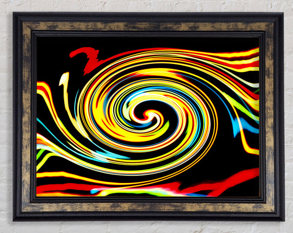 Golden Liquid Formation Framed Print