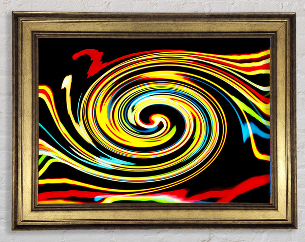 Golden Liquid Formation Framed Print