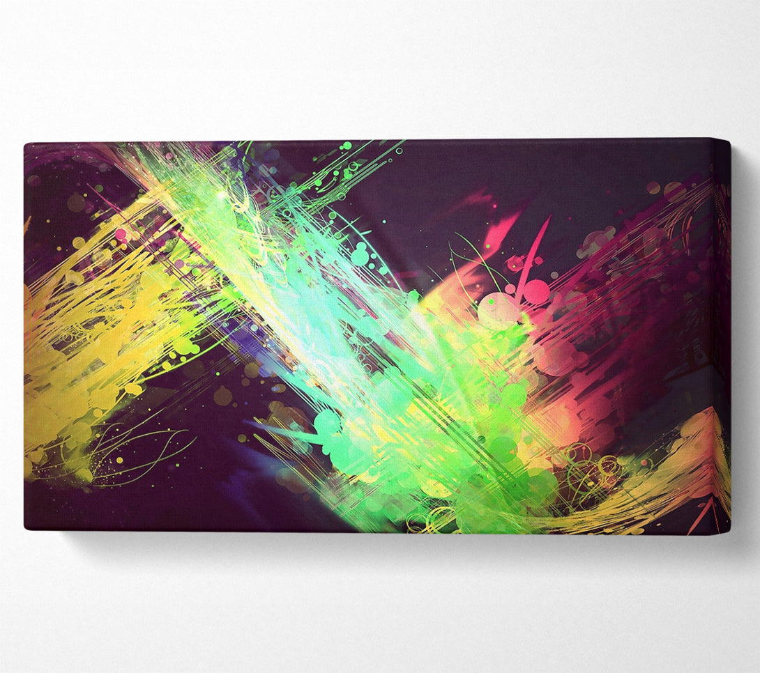  A Canvas Print of Colourful Light Bubbles Canvas Wall Art