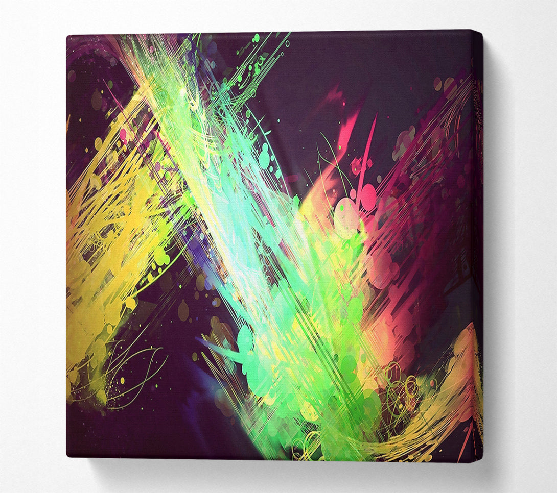  A Canvas Print of Colourful Light Bubbles Canvas Wall Art