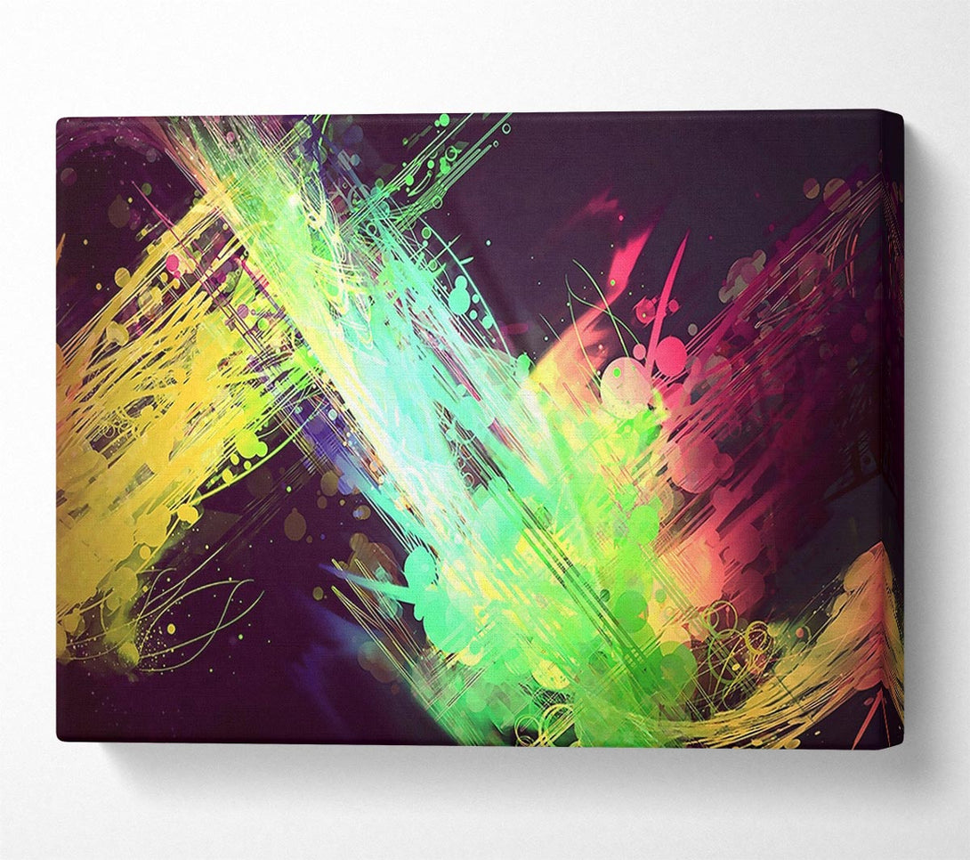  A Canvas Print of Colourful Light Bubbles Canvas Wall Art