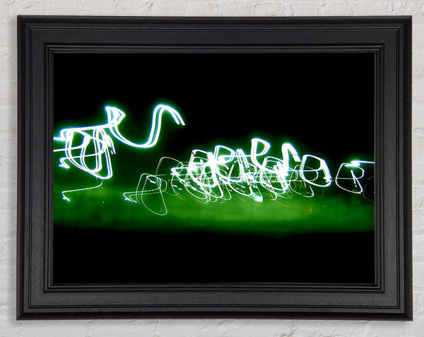 Green Liquid Light Framed Print