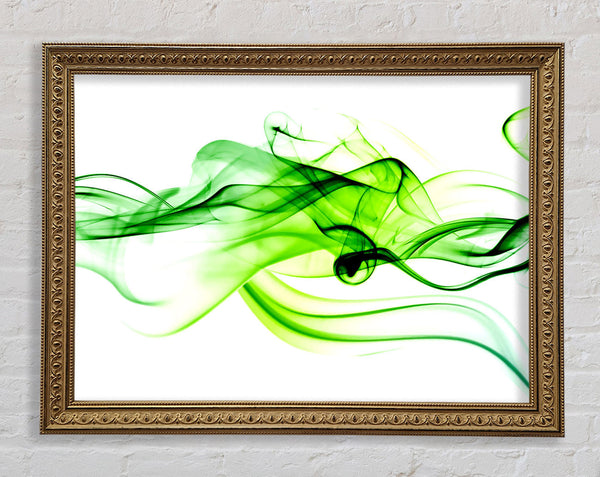 Green Smoke Framed Print